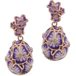 Tsars Collection - Tamara Pink Silver Earrings - Handmade in Swiss - Luxury Exclusive Collection - Avvenice