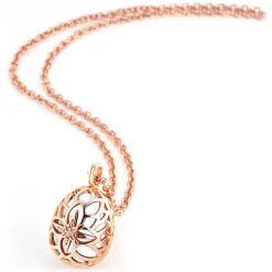 Tsars Collection - Windrose Necklace in Pink Silver and White Agate - Handmade in Swiss - Luxury Exclusive Collection - Avvenice