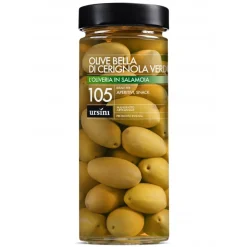 Ursini - “Bella di Cerignola” Olives - 105 - In Brine - Olives - Italian Olives - Avvenice