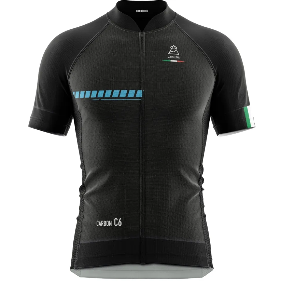 Vardena - Solid Black - Full Carbon Jersey - New Collection - Made in Italy - Luxury High Quality - Avvenice