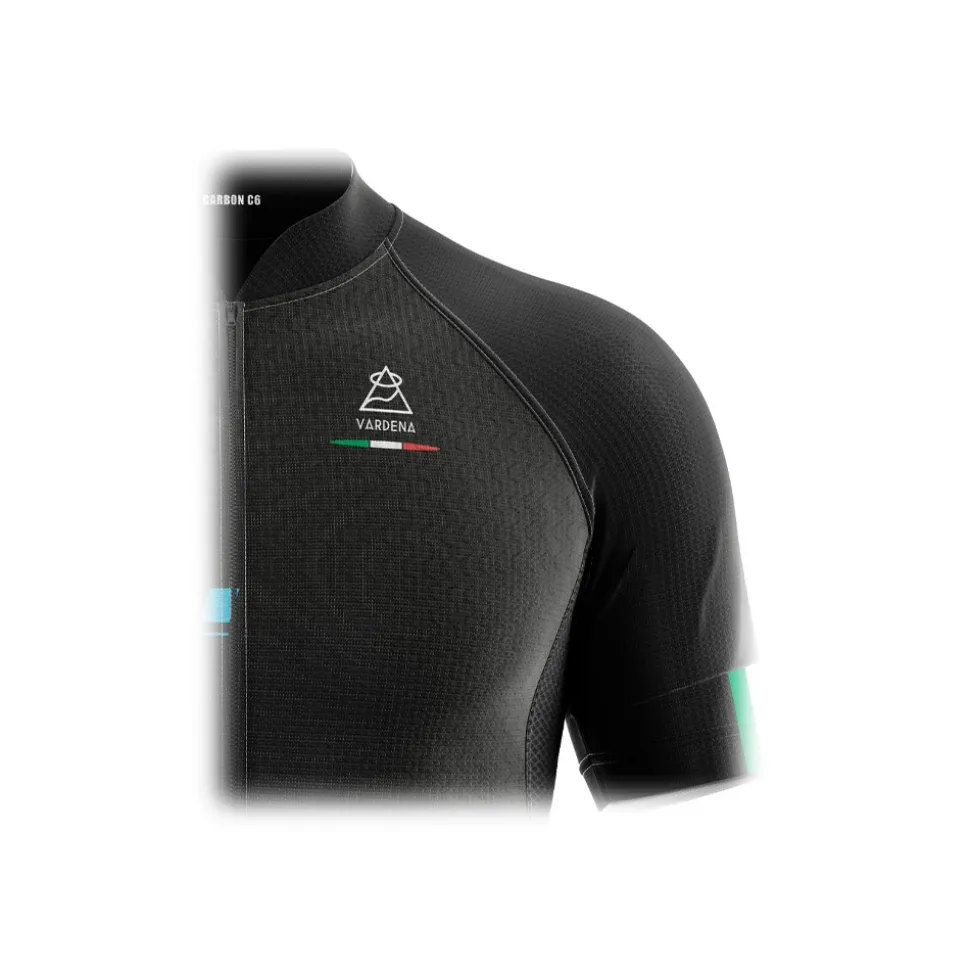 Vardena - Solid Black - Full Carbon Jersey - New Collection - Made in Italy - Luxury High Quality - Avvenice