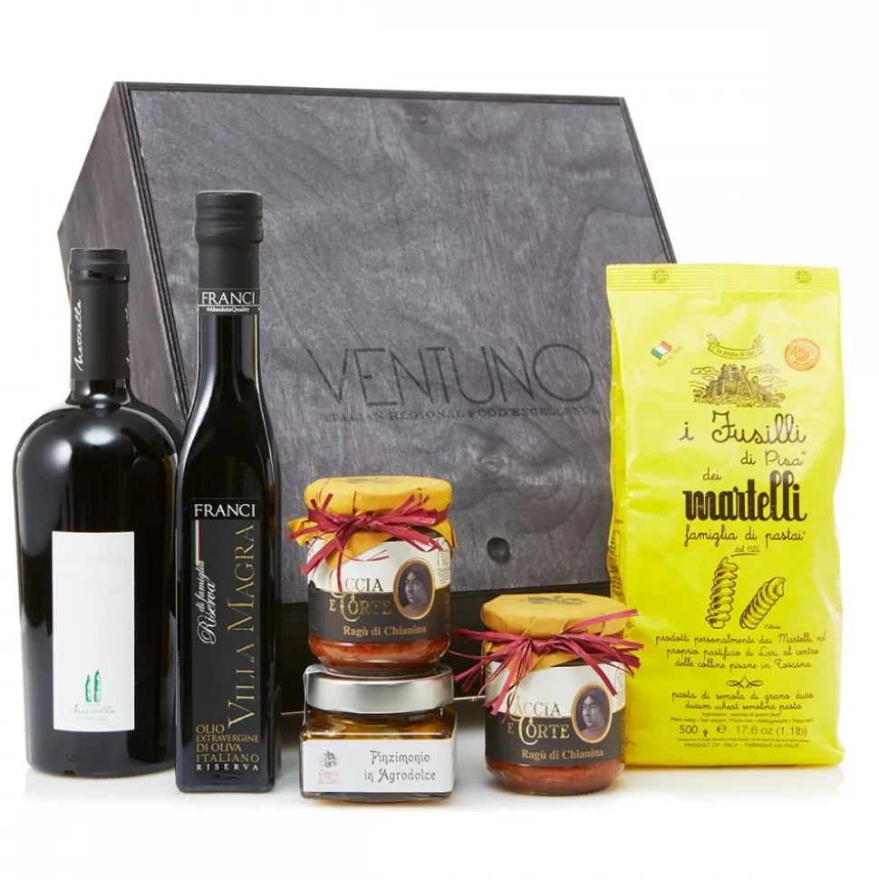 Ventuno - Tuscany Dinner Enchantment - Incanto Cena Food Box - Fusilli - Italian Excellences - Multisensorial Gift Box - Avvenice