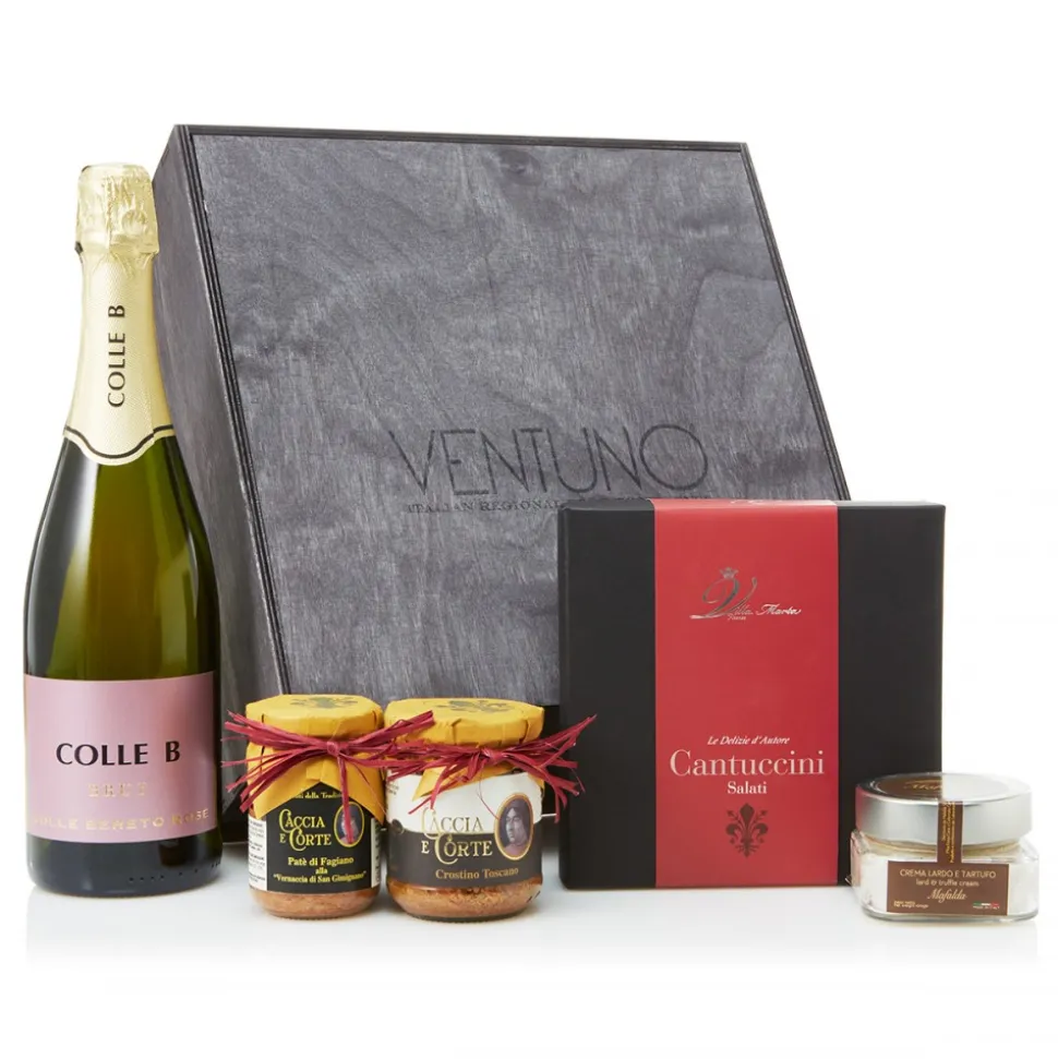 Ventuno - Tuscany Joy Aperitif - Gioia Aperitivo Food Box - Truffle - Paté - Italian Excellences - Multisensorial Gift Box - Avvenice