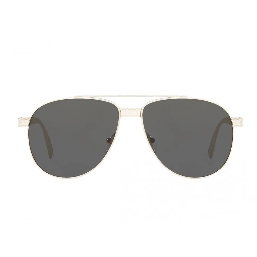 Versace - Logomania Pilot Sunglasses Versace - Grey - Sunglasses - Versace Eyewear - Avvenice
