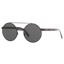 Versace - Logomania Round Sunglasses Versace - Grey - Sunglasses - Versace Eyewear - Avvenice