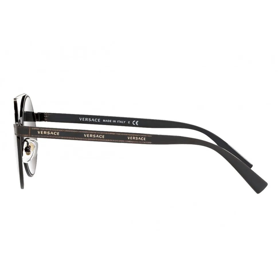 Versace - Logomania Round Sunglasses Versace - Grey - Sunglasses - Versace Eyewear - Avvenice