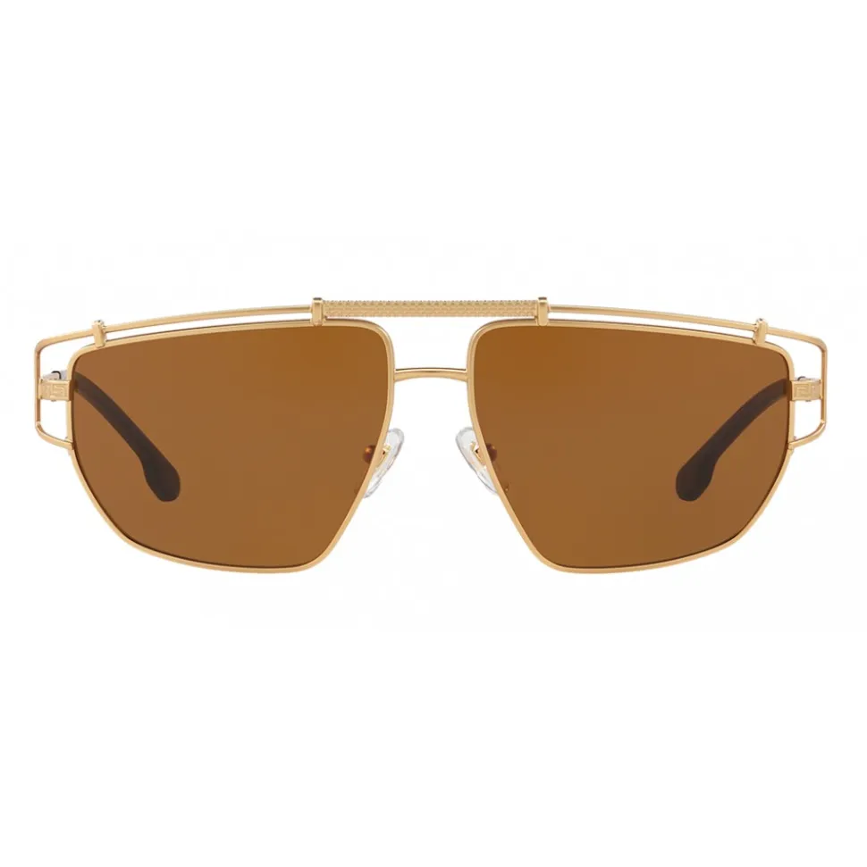Versace - Medusa Greek Wire Sunglasses - Brown - Sunglasses - Versace Eyewear - Avvenice
