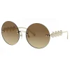 Versace - Round Sunglasses Signature Medusa - Pale Gold - Sunglasses - Versace Eyewear - Avvenice