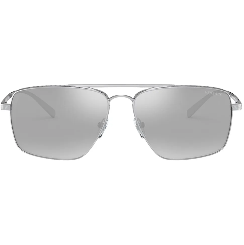 Versace - Sunglasses Greca Square - Silver - Sunglasses - Versace Eyewear - Avvenice