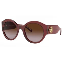Versace - Sunglasses Round Medusa Crystal - Burgundy - Sunglasses - Versace Eyewear - Avvenice