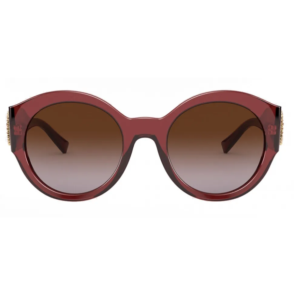 Versace - Sunglasses Round Medusa Crystal - Burgundy - Sunglasses - Versace Eyewear - Avvenice
