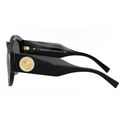 Versace - Sunglasses Round Medusa Crystal - Black - Sunglasses - Versace Eyewear - Avvenice