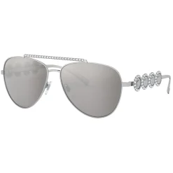 Versace - Sunglasses Signature Medusa Pilot - Silver - Sunglasses - Versace Eyewear - Avvenice