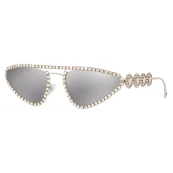 Versace - Sunglasses Signature Medusa Crystal - Silver - Sunglasses - Versace Eyewear - Avvenice