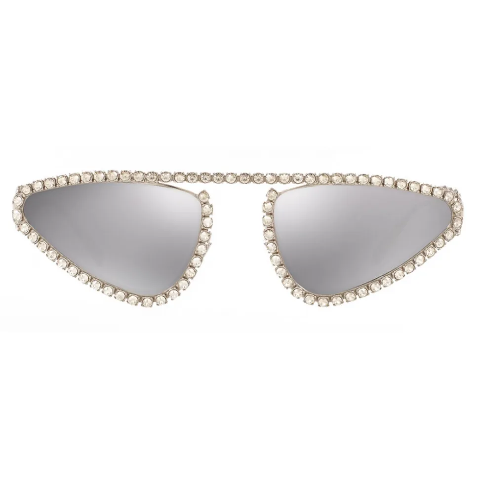 Versace - Sunglasses Signature Medusa Crystal - Silver - Sunglasses - Versace Eyewear - Avvenice