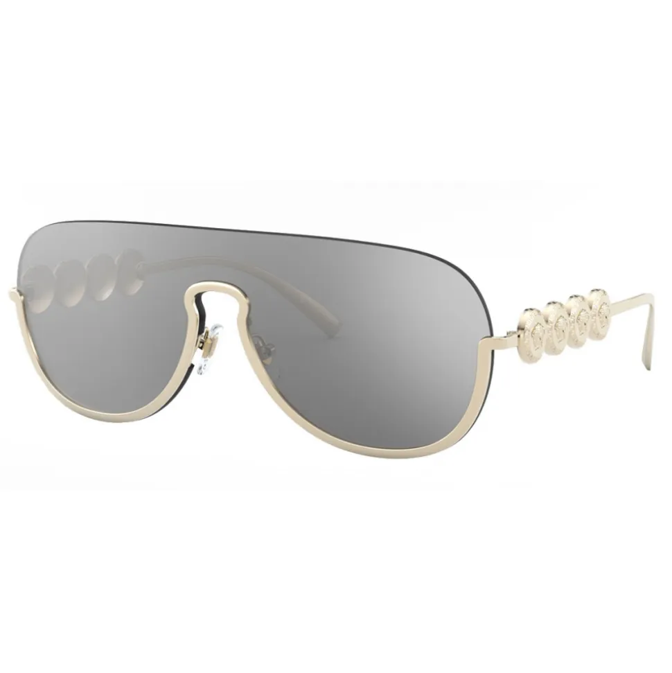 Versace - Sunglasses Signature Medusa Visor - Pale Gold - Sunglasses - Versace Eyewear - Avvenice