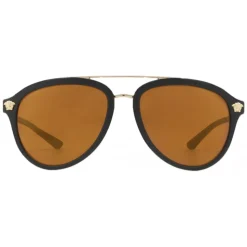 Versace - Sunglasses Versace Medusa Luxe - Black Orange - Sunglasses - Versace Eyewear - Avvenice