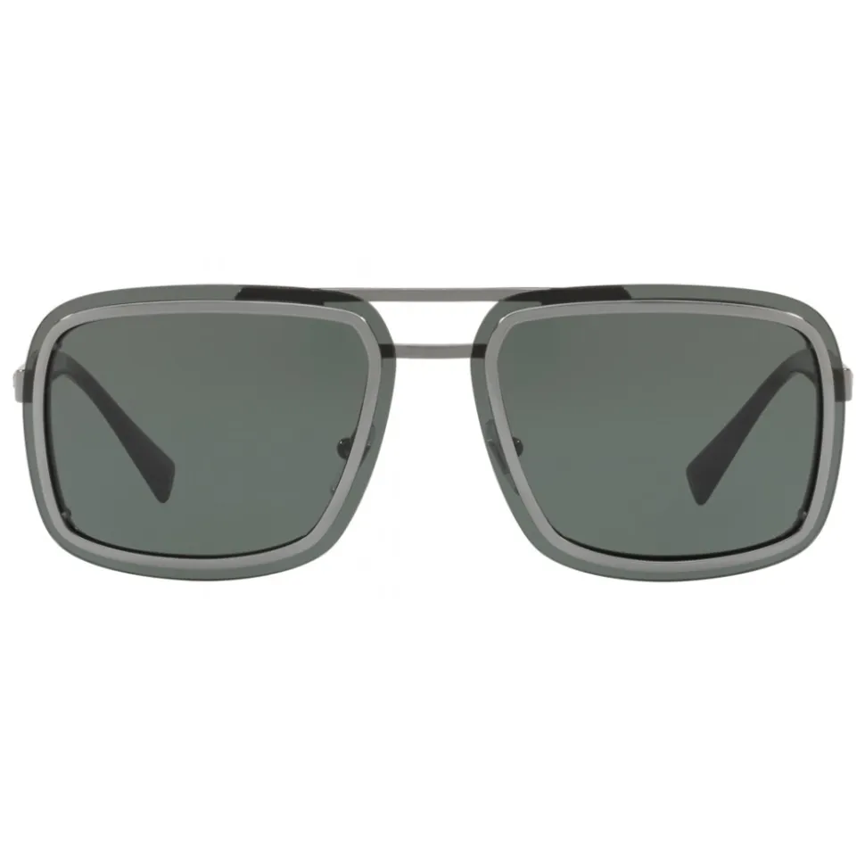 Versace - Sunglasses Versace V-Wire Square - Black Silver - Sunglasses - Versace Eyewear - Avvenice