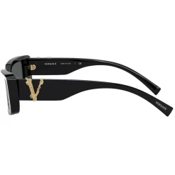Versace - Sunglasses Versace Virtus Rectangular - Black - Sunglasses - Versace Eyewear - Avvenice