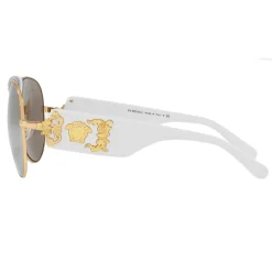 Versace - Versace Baroque Sunglasses - Mirrored White - Sunglasses - Versace Eyewear - Avvenice