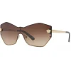 Versace - Versace Glam Medusa Shield Sunglasses - Brown - Sunglasses - Versace Eyewear - Avvenice