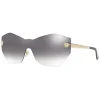 Versace - Versace Glam Medusa Shield Sunglasses - Grey Mirror - Sunglasses - Versace Eyewear - Avvenice
