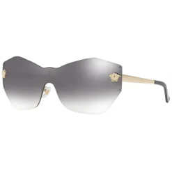 Versace - Versace Glam Medusa Shield Sunglasses - Grey Mirror - Sunglasses - Versace Eyewear - Avvenice