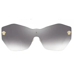 Versace - Versace Glam Medusa Shield Sunglasses - Grey Mirror - Sunglasses - Versace Eyewear - Avvenice