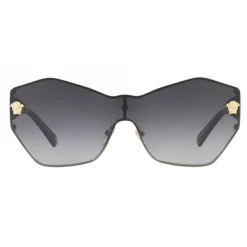 Versace - Versace Glam Medusa Shield Sunglasses - Grey - Sunglasses - Versace Eyewear - Avvenice