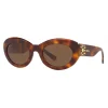 Versace - Versace Medusa Stud Oval Sunglasses - Havana - Sunglasses - Versace Eyewear - Avvenice