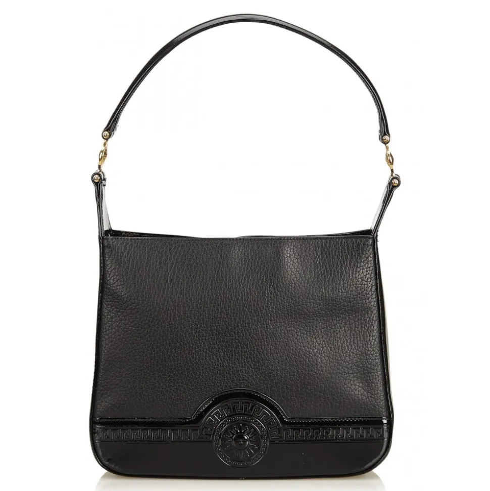 Versace Vintage - Leather Shoulder Bag - Black - Leather Handbag - Luxury High Quality - Avvenice
