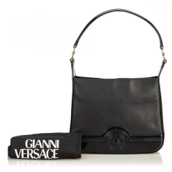 Versace Vintage - Leather Shoulder Bag - Black - Leather Handbag - Luxury High Quality - Avvenice