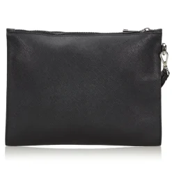 Versace Vintage - Medusa Clutch Bag - Black - Leather Handbag - Luxury High Quality - Avvenice