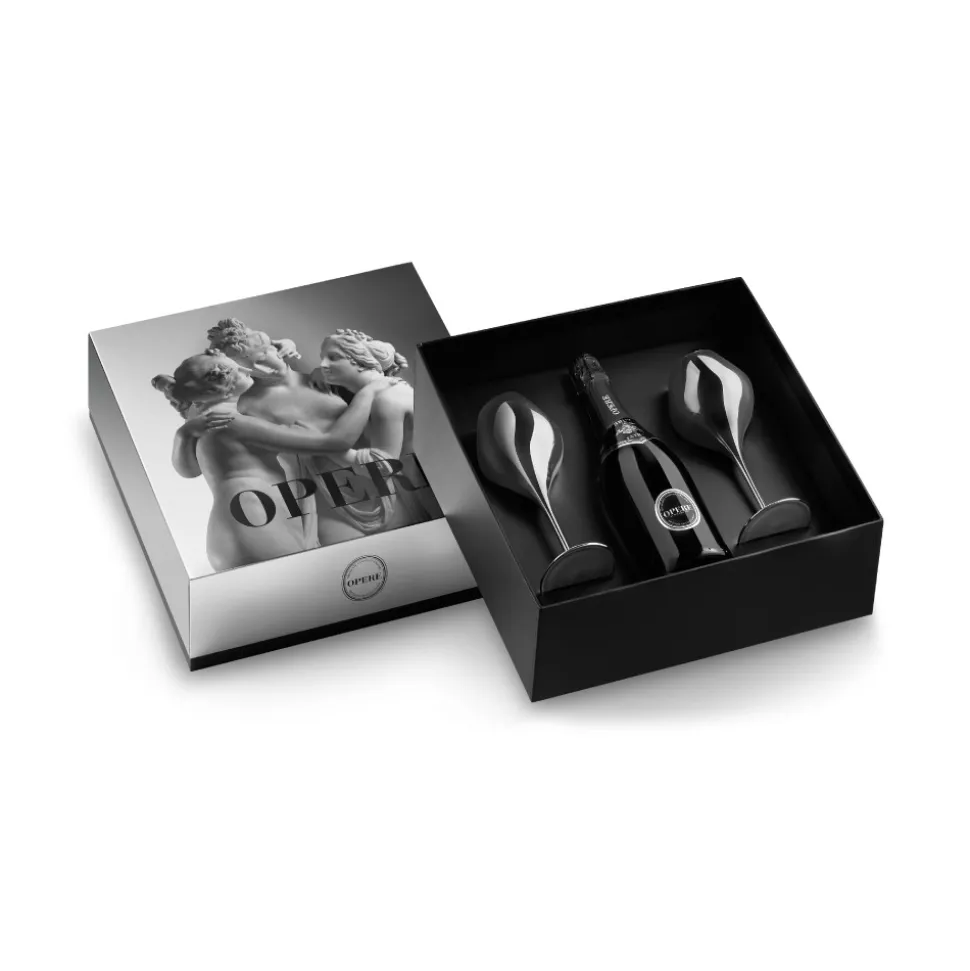 Villa Sandi - Extra Brut - Opere Trevigiane - Gift Box with Two Glasses - Quality Sparkling Wine - Prosecco & Sparking Wines - Avvenice