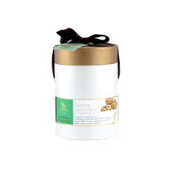Vincente Delicacies - Almond Cookies with Sicilian Pistachios - Fine Pastry with Almonds in Cylindrical Box - Avvenice