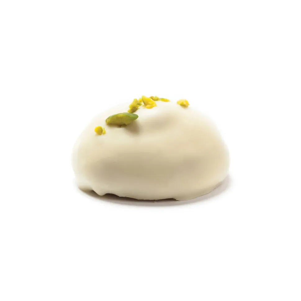 Vincente Delicacies - Almond Cookies with Sicilian Pistachios and Covered with Fine White Chocolate - Crystal Box - Avvenice