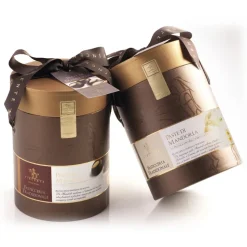 Vincente Delicacies - Almond Cookies with Sicilian Pistachios and Covered with Fine White Chocolate - Cylindrical Box - Avvenice