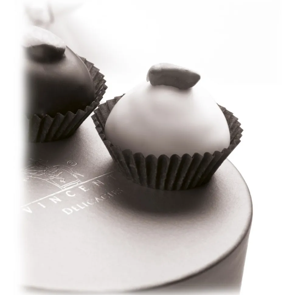 Vincente Delicacies - Classic Almond Cookies Covered With 70% Extra-Dark Chocolate - Cylindrical Box - Avvenice