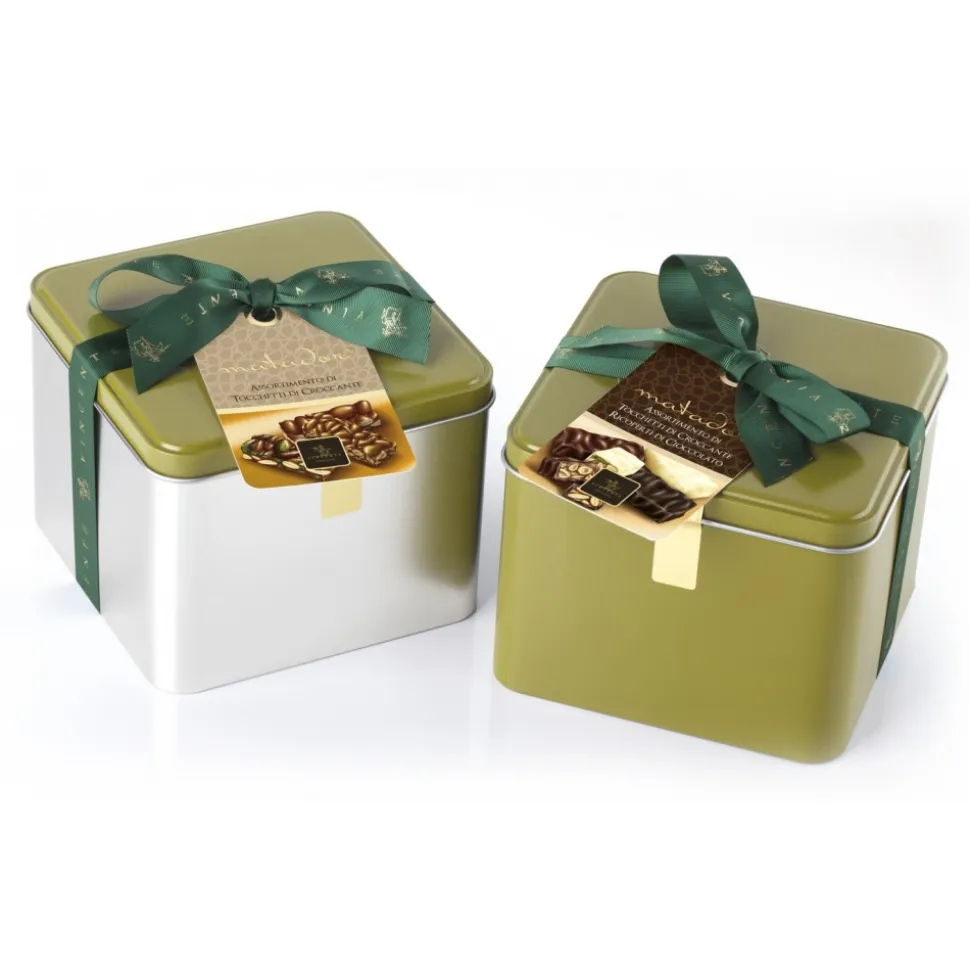 Vincente Delicacies - Crunchy Nougat Pieces Assortment - Matador Metallic Box - Avvenice