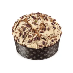 Vincente Delicacies - I Pupi - Artisan Panettone with Pistachio of Sicily, Peaches and Chocolate - Sicilian Looks - Box - Avvenice