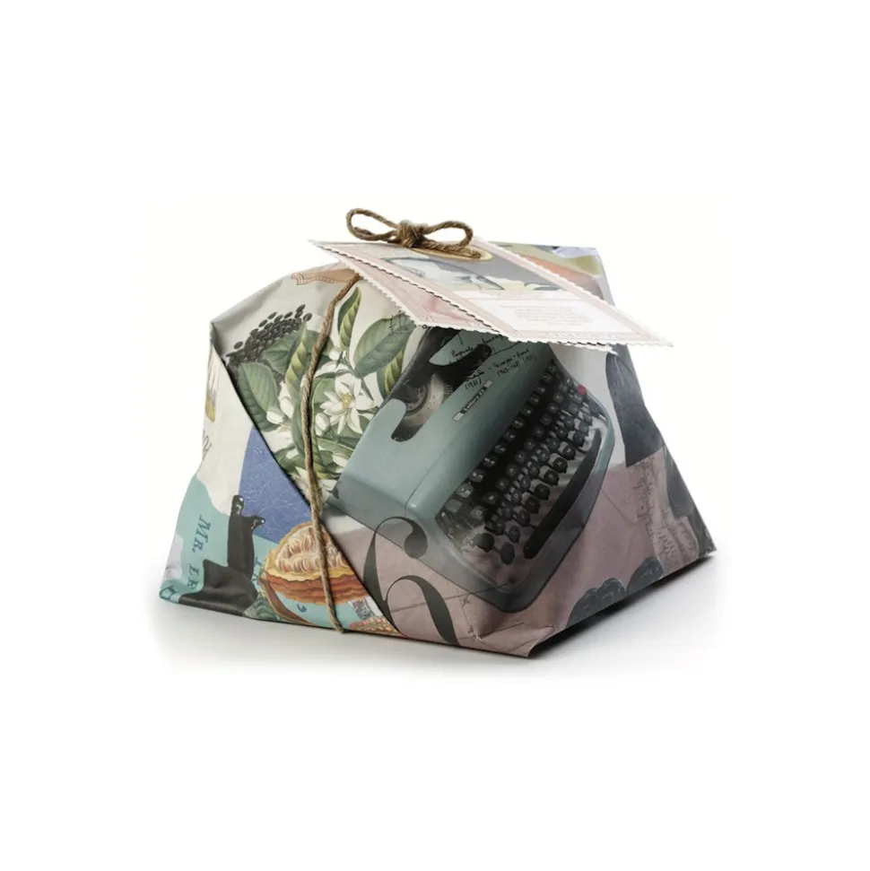 Vincente Delicacies - Leonardo Sciascia - Artisan Panettone with Dark Chocolate and Red Orange - Sicilian Looks - Hand Wrapped - Avvenice