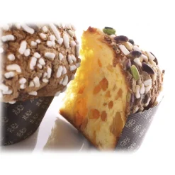 Vincente Delicacies - Panettone with Almonds, Raisin and Candied Orange - Mandorlo - Artisan in Metallic Box - Avvenice