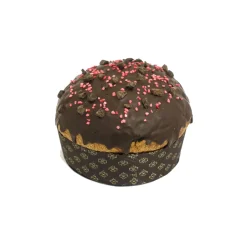 Vincente Delicacies - Panettone with Candied Cherry and Flakes of "Modica PGI Chocolate" - Cirasae - Hand Wrapped Artisan - Avvenice