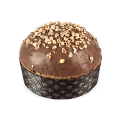Vincente Delicacies - Panettone Covered with Milk Chocolate and Hazelnuts - Nucilla - Artisan in Metallic Box - Avvenice