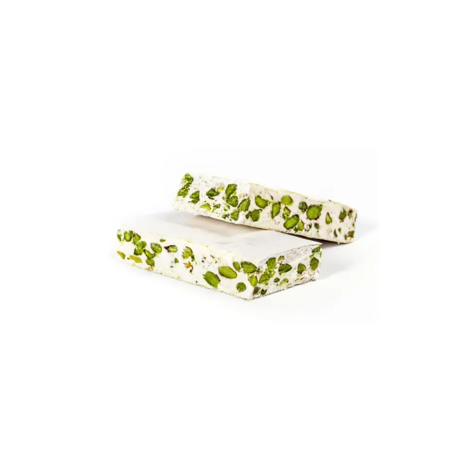 Vincente Delicacies - Soft Nougat Bar with Sicilian Pistachios - Ribbon Box - Avvenice