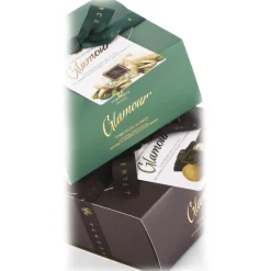Vincente Delicacies - Soft Almond Nougat Candies and Covered with 70% Extra-Dark Chocolate - Glamour - Ribbon Box - Avvenice