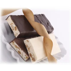 Vincente Delicacies - Soft Nougat Bar with Sicilian Almonds and Covered with Pure Milk Chocolate - Opal Box - Avvenice