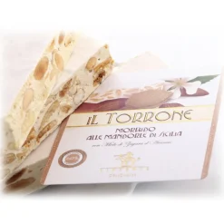 Vincente Delicacies - Soft Nougat Bar with Sicilian Almonds - in Opal Ribbon Flow-Pack - 400 g - Avvenice