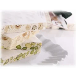 Vincente Delicacies - Soft Nougat Bar with Sicilian Pistachios - Opal Ribbon Flow-Pack - 400 g - Avvenice