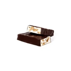 Vincente Delicacies - Soft Nougat Bar with Sicilian Almonds and Covered with 70% Extra-Dark Chocolate - Ribbon Box - Avvenice